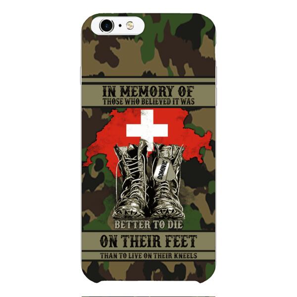 Personalized Swiss Veteran Phone Case OCT-MA10