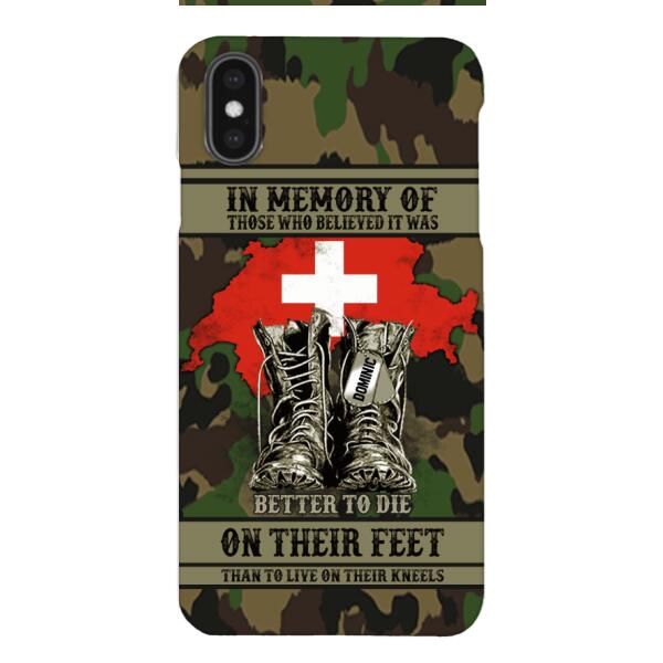 Personalized Swiss Veteran Phone Case OCT-MA10