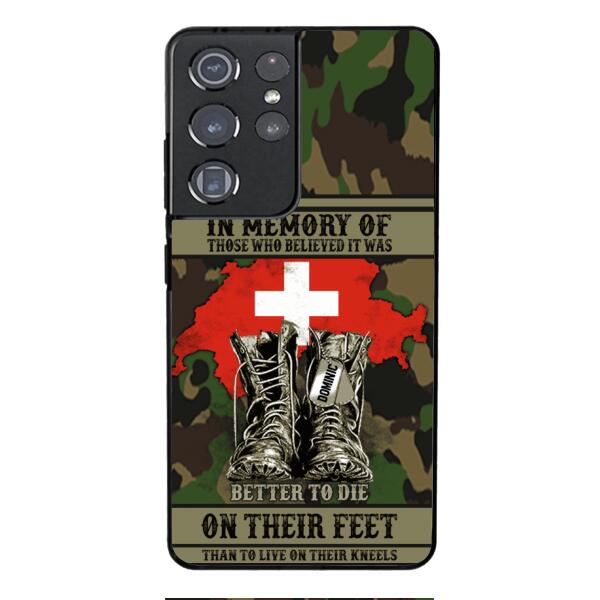 Personalized Swiss Veteran Phone Case OCT-MA10