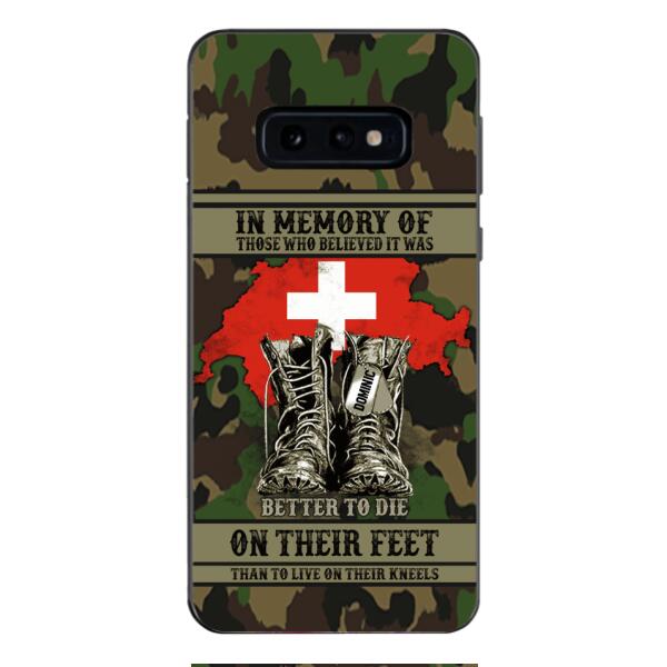 Personalized Swiss Veteran Phone Case OCT-MA10
