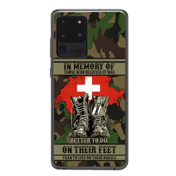 Personalized Swiss Veteran Phone Case OCT-MA10