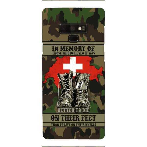 Personalized Swiss Veteran Phone Case OCT-MA10
