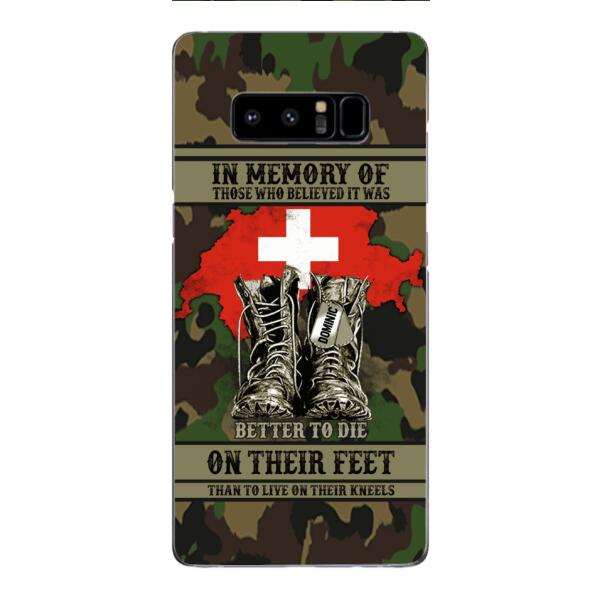Personalized Swiss Veteran Phone Case OCT-MA10