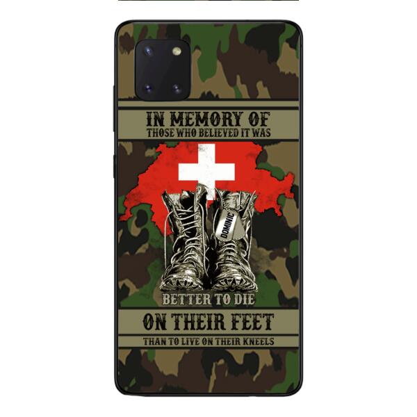 Personalized Swiss Veteran Phone Case OCT-MA10