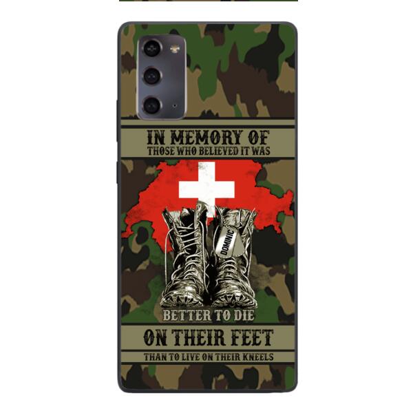 Personalized Swiss Veteran Phone Case OCT-MA10
