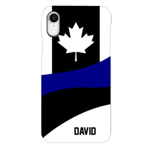 Personalized Canadian Thin Blue Line Phone Case OCT-HQ10