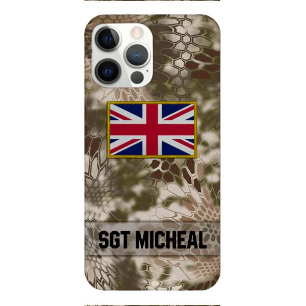 Personalized British Soldier Phone Case Printed OCT-DT11
