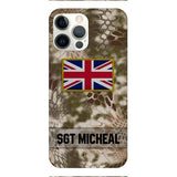 Personalized British Soldier Phone Case Printed OCT-DT11