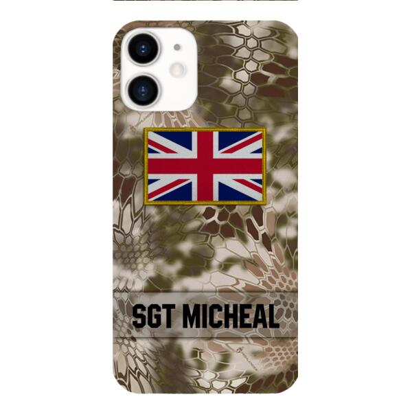 Personalized British Soldier Phone Case Printed OCT-DT11