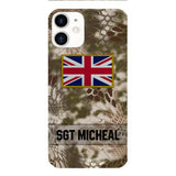 Personalized British Soldier Phone Case Printed OCT-DT11