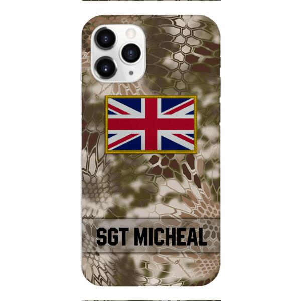 Personalized British Soldier Phone Case Printed OCT-DT11