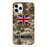 Personalized British Soldier Phone Case Printed OCT-DT11