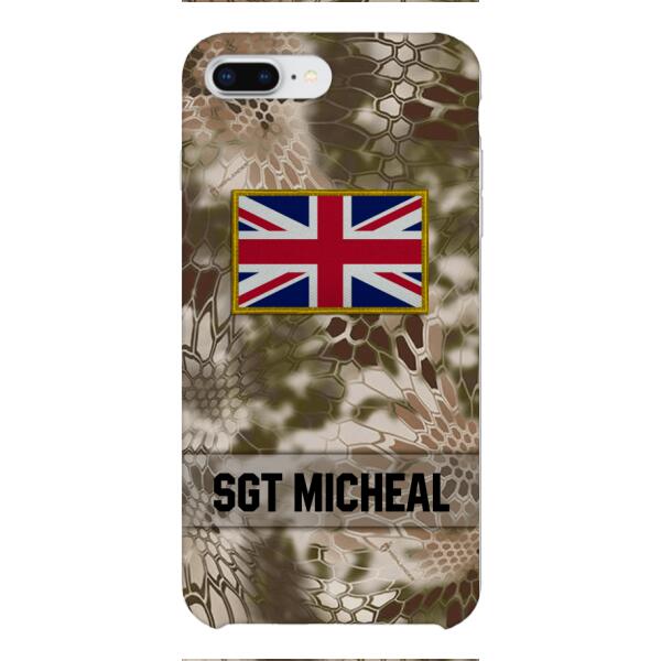 Personalized British Soldier Phone Case Printed OCT-DT11