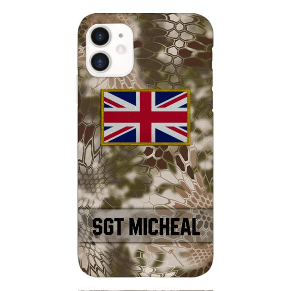 Personalized British Soldier Phone Case Printed OCT-DT11