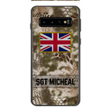 Personalized British Soldier Phone Case Printed OCT-DT11