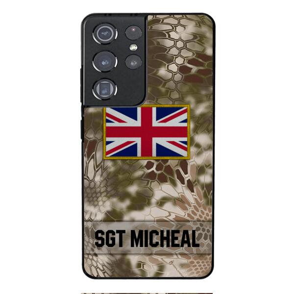 Personalized British Soldier Phone Case Printed OCT-DT11