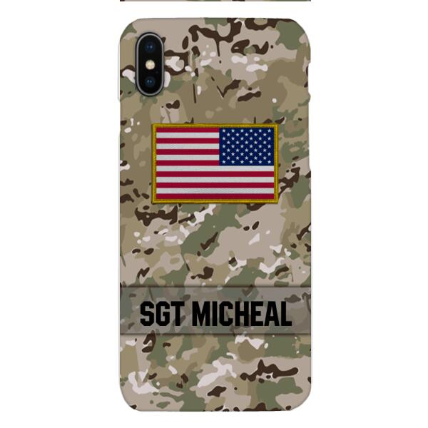 Personalized U.S Soldier Phone Case Printed OCT-DT11