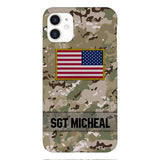 Personalized U.S Soldier Phone Case Printed OCT-DT11