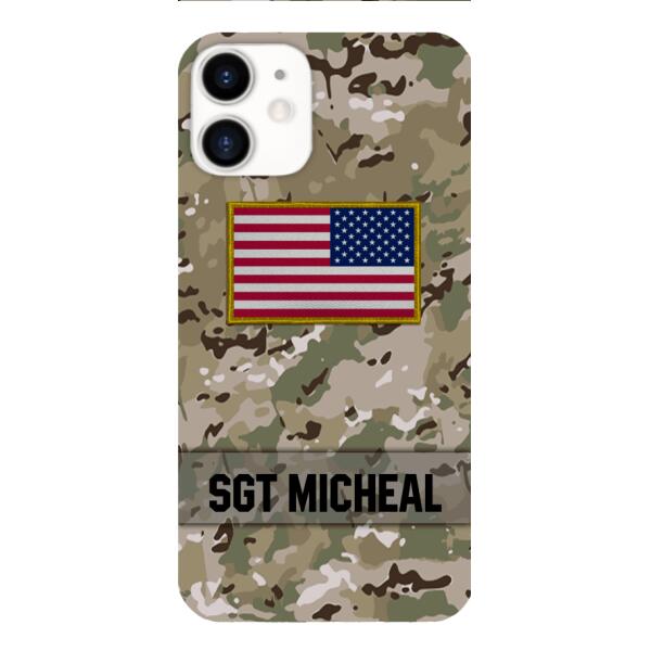 Personalized U.S Soldier Phone Case Printed OCT-DT11