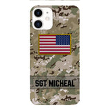 Personalized U.S Soldier Phone Case Printed OCT-DT11