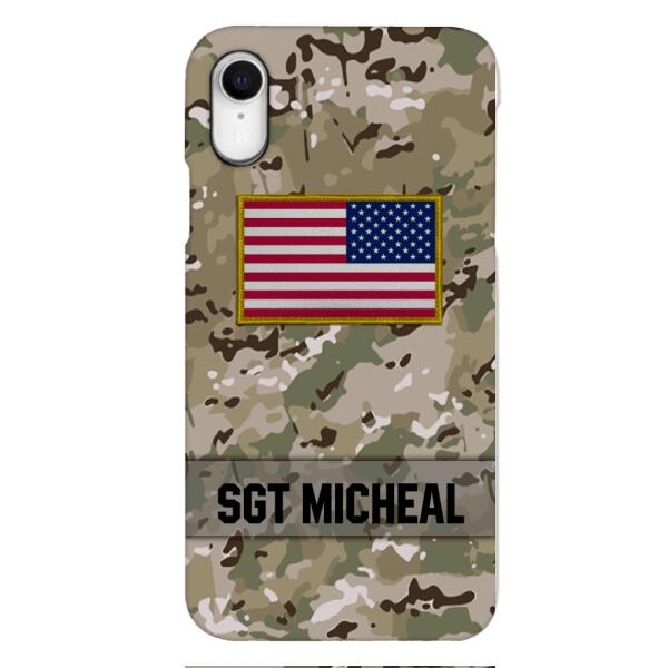 Personalized U.S Soldier Phone Case Printed OCT-DT11