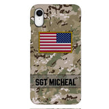 Personalized U.S Soldier Phone Case Printed OCT-DT11