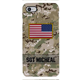 Personalized U.S Soldier Phone Case Printed OCT-DT11
