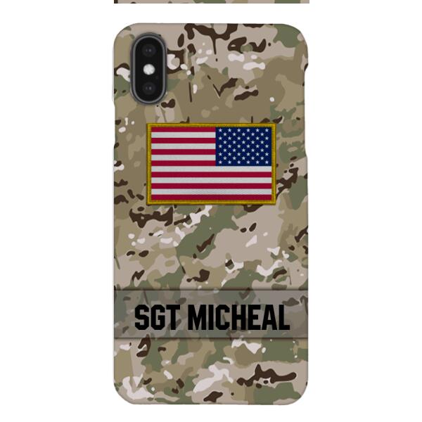 Personalized U.S Soldier Phone Case Printed OCT-DT11