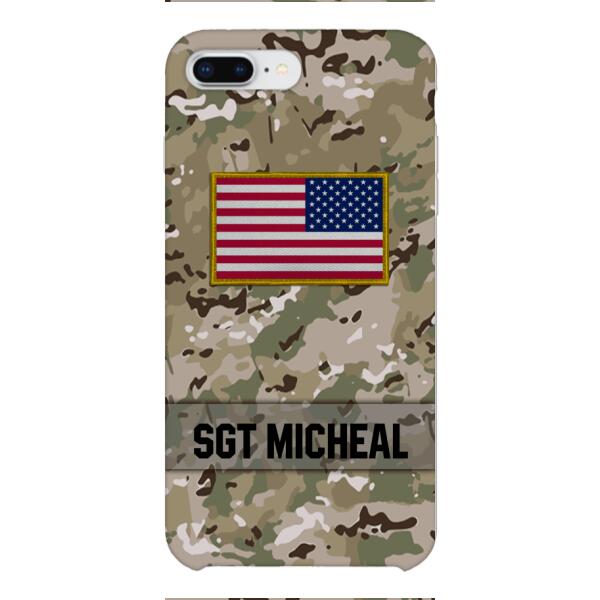Personalized U.S Soldier Phone Case Printed OCT-DT11
