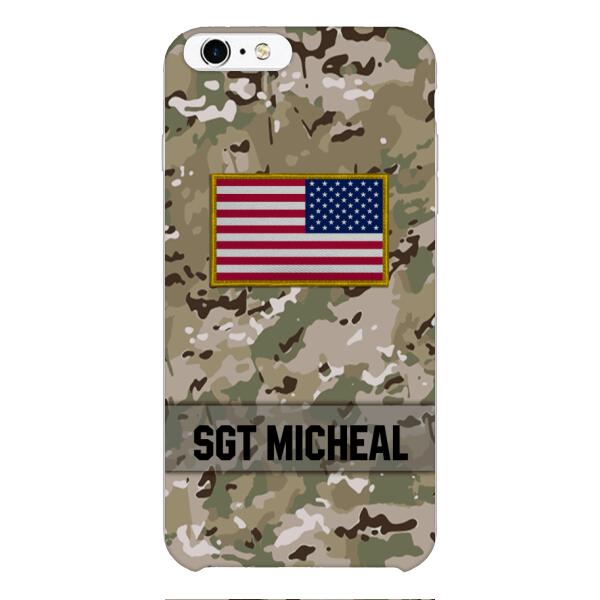 Personalized U.S Soldier Phone Case Printed OCT-DT11