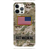 Personalized U.S Soldier Phone Case Printed OCT-DT11