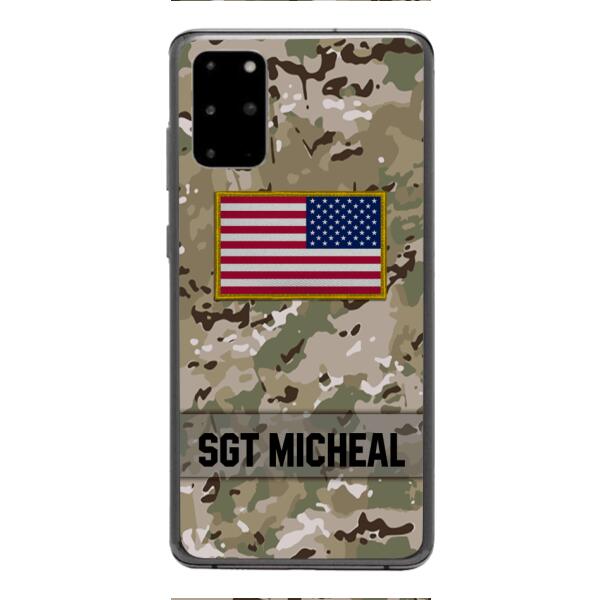 Personalized U.S Soldier Phone Case Printed OCT-DT11