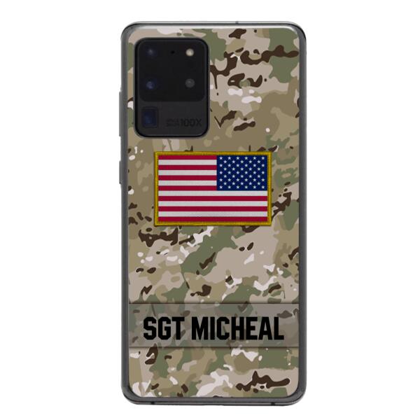 Personalized U.S Soldier Phone Case Printed OCT-DT11