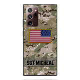 Personalized U.S Soldier Phone Case Printed OCT-DT11