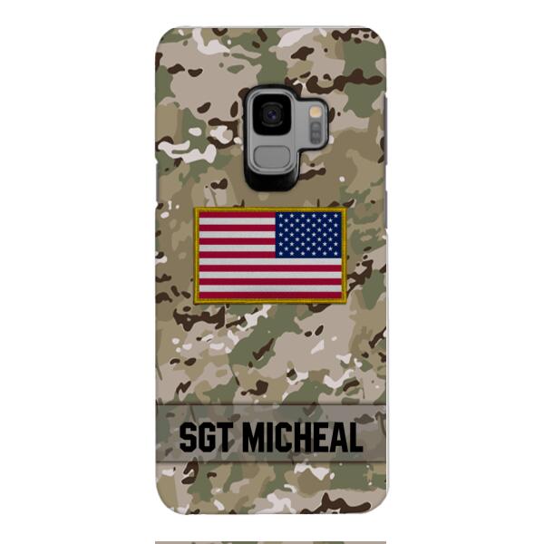 Personalized U.S Soldier Phone Case Printed OCT-DT11