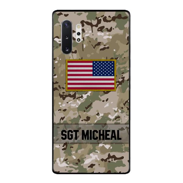 Personalized U.S Soldier Phone Case Printed OCT-DT11