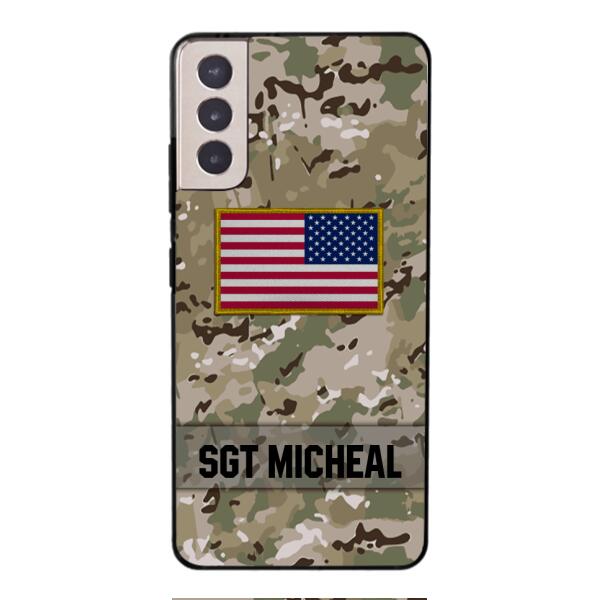 Personalized U.S Soldier Phone Case Printed OCT-DT11