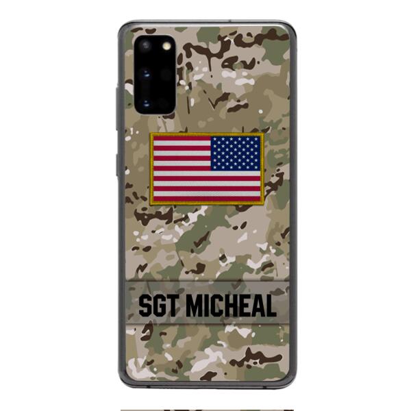 Personalized U.S Soldier Phone Case Printed OCT-DT11