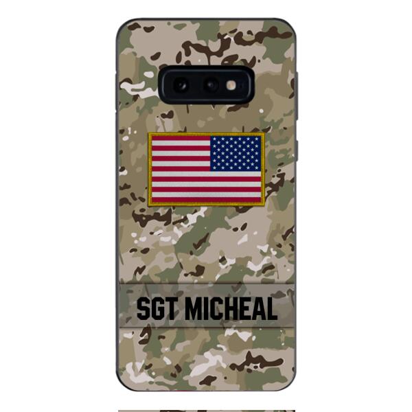 Personalized U.S Soldier Phone Case Printed OCT-DT11