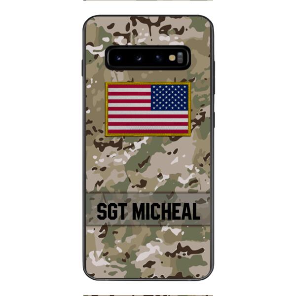 Personalized U.S Soldier Phone Case Printed OCT-DT11