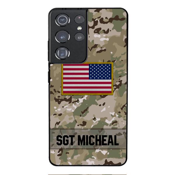 Personalized U.S Soldier Phone Case Printed OCT-DT11