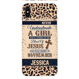 Personalized Never Underestimate A Girl Who Is Covered By The Blood Of Jesus And Was Born In November Phone Case OCT-DT11