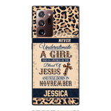 Personalized Never Underestimate A Girl Who Is Covered By The Blood Of Jesus And Was Born In November Phone Case OCT-DT11