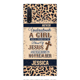 Personalized Never Underestimate A Girl Who Is Covered By The Blood Of Jesus And Was Born In November Phone Case OCT-DT11