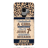 Personalized Never Underestimate A Girl Who Is Covered By The Blood Of Jesus And Was Born In December Phone Case OCT-DT11