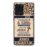 Personalized Never Underestimate A Girl Who Is Covered By The Blood Of Jesus And Was Born In December Phone Case OCT-DT11