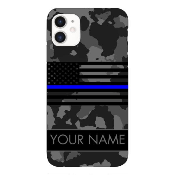 Personalized U.S Thin Blue Line Phone Case OCT-MQ18