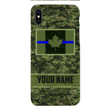 Personalized Canadian Thin Blue Line Phone Case OCT-QH18