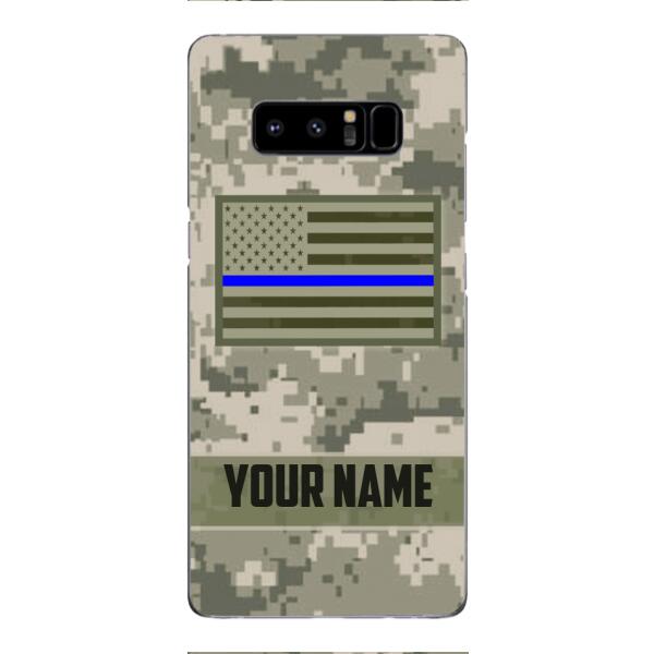 Personalized U.S Thin Blue Line Phone Case OCT-QH18