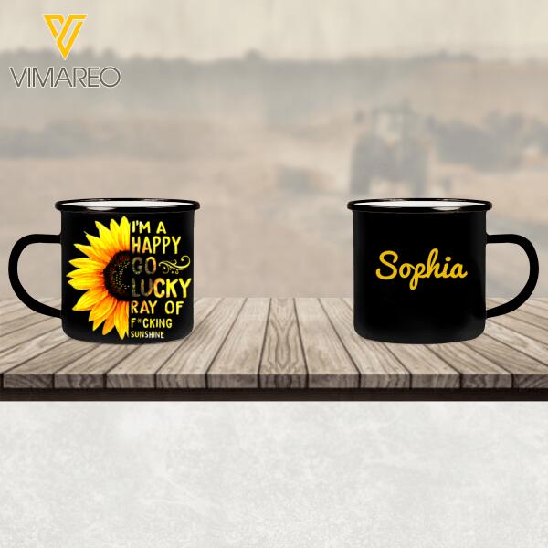 PERSONALIZED SUNFLOWER STEEL MUG 12OZ 3D PRINTED OCT-QH18